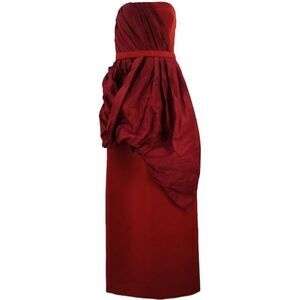 Stunning Jason Wu Pre-Fall Strapless Sample Gown | Rich Red | Estimated Size XS